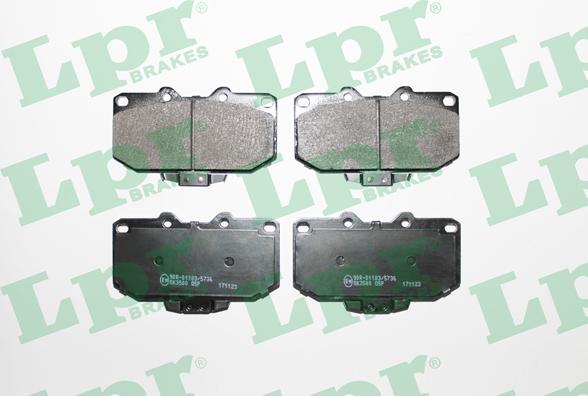 LPR 05P1027 - Тормозные колодки, дисковые, комплект autospares.lv