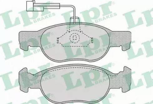 LPR 05P1075 - Тормозные колодки, дисковые, комплект autospares.lv