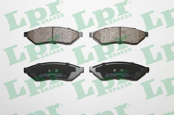 LPR 05P1198 - Тормозные колодки, дисковые, комплект autospares.lv