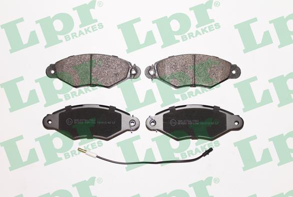 LPR 05P1106 - Тормозные колодки, дисковые, комплект autospares.lv
