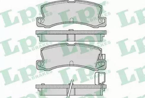 LPR 05P1125 - Тормозные колодки, дисковые, комплект autospares.lv