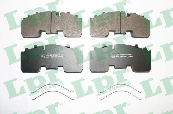 LPR 05P1897 - Тормозные колодки, дисковые, комплект autospares.lv