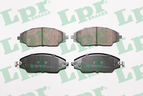 LPR 05P1846 - Тормозные колодки, дисковые, комплект autospares.lv
