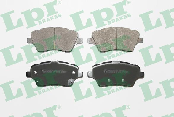 LPR 05P1856 - Тормозные колодки, дисковые, комплект autospares.lv