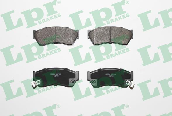 LPR 05P186 - Тормозные колодки, дисковые, комплект autospares.lv