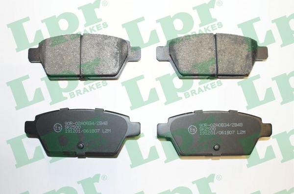 LPR 05P1807 - Тормозные колодки, дисковые, комплект autospares.lv