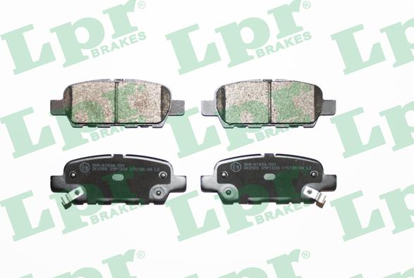 LPR 05P1839 - Тормозные колодки, дисковые, комплект autospares.lv