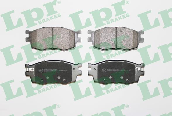 LPR 05P1345 - Тормозные колодки, дисковые, комплект autospares.lv