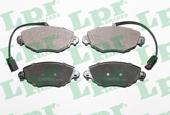 LPR 05P1302 - Тормозные колодки, дисковые, комплект autospares.lv