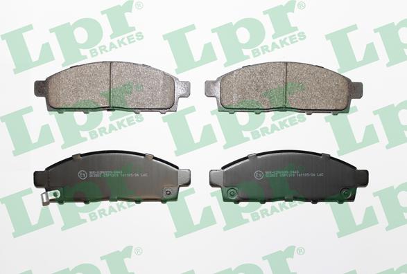 LPR 05P1319 - Тормозные колодки, дисковые, комплект autospares.lv