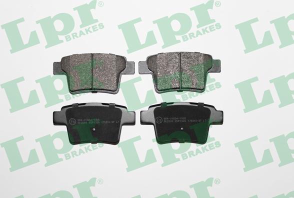 LPR 05P1326 - Тормозные колодки, дисковые, комплект autospares.lv
