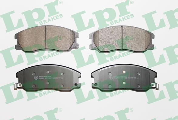 LPR 05P1322 - Тормозные колодки, дисковые, комплект autospares.lv