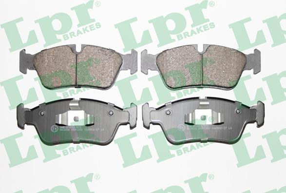 LPR 05P1250 - Тормозные колодки, дисковые, комплект autospares.lv