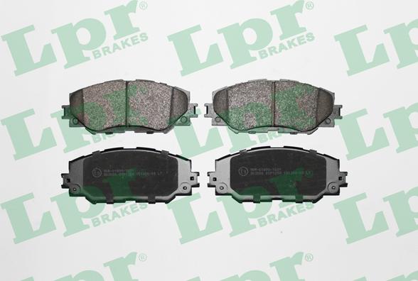 LPR 05P1258 - Тормозные колодки, дисковые, комплект autospares.lv