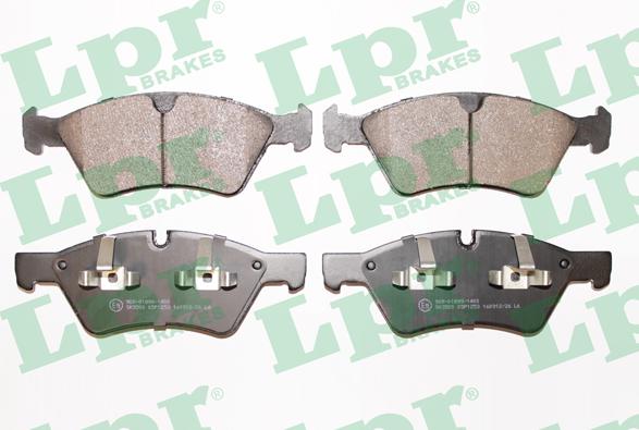 LPR 05P1253 - Тормозные колодки, дисковые, комплект autospares.lv