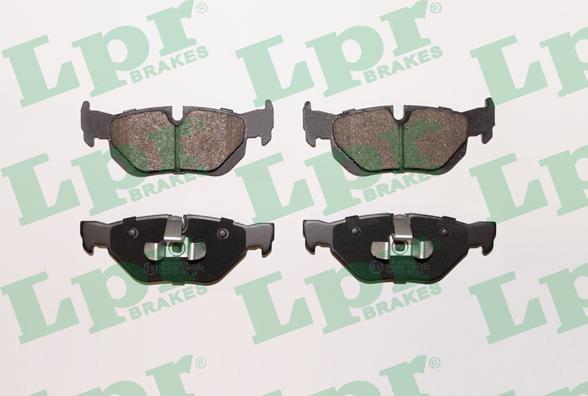 LPR 05P1252 - Тормозные колодки, дисковые, комплект autospares.lv