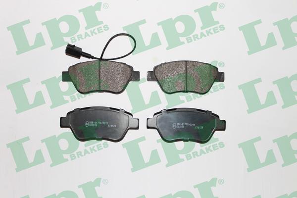 LPR 05P1266 - Тормозные колодки, дисковые, комплект autospares.lv