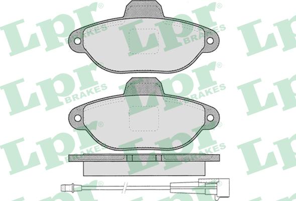 LPR 05P1262 - Тормозные колодки, дисковые, комплект autospares.lv