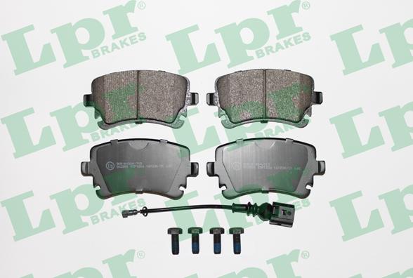 LPR 05P1206 - Тормозные колодки, дисковые, комплект autospares.lv