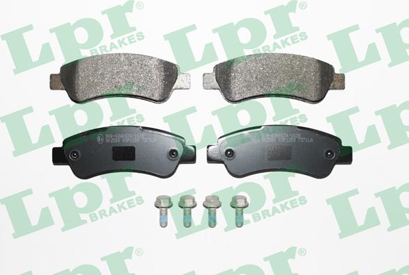LPR 05P1289 - Тормозные колодки, дисковые, комплект autospares.lv
