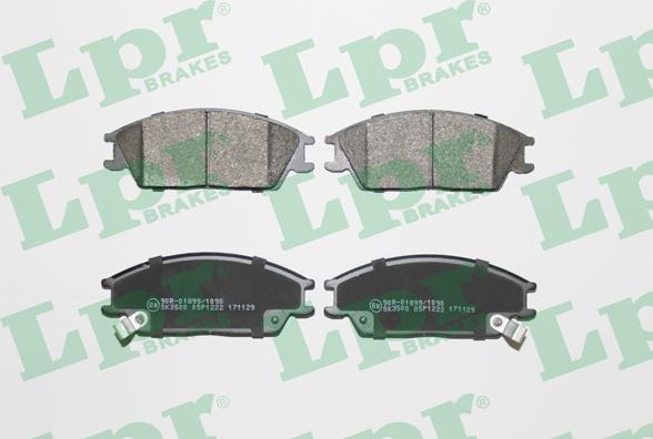 LPR 05P1222 - Тормозные колодки, дисковые, комплект autospares.lv