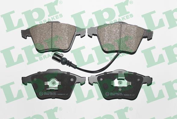 LPR 05P1270 - Тормозные колодки, дисковые, комплект autospares.lv