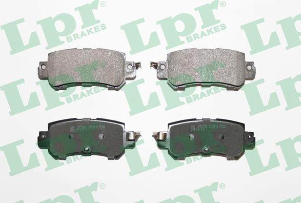 LPR 05P1756 - Тормозные колодки, дисковые, комплект autospares.lv