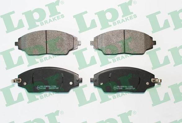 LPR 05P1769 - Тормозные колодки, дисковые, комплект autospares.lv