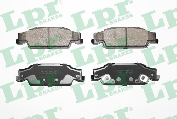 LPR 05P1705 - Тормозные колодки, дисковые, комплект autospares.lv