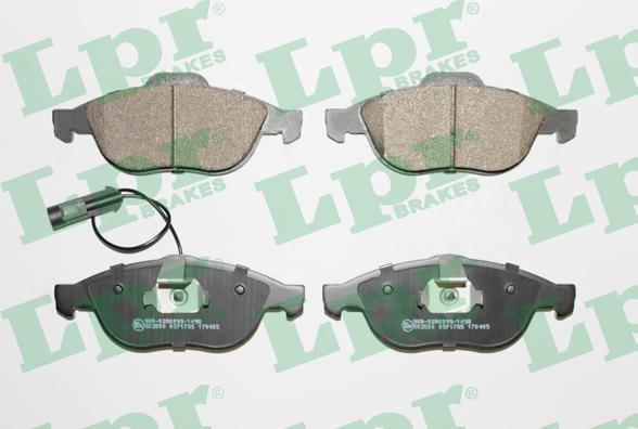 LPR 05P1785 - Тормозные колодки, дисковые, комплект autospares.lv