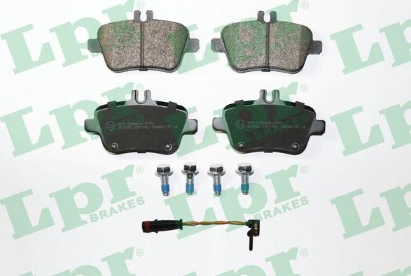 LPR 05P1782A - Тормозные колодки, дисковые, комплект autospares.lv