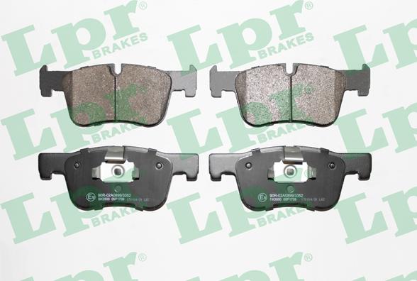 LPR 05P1739 - Тормозные колодки, дисковые, комплект autospares.lv