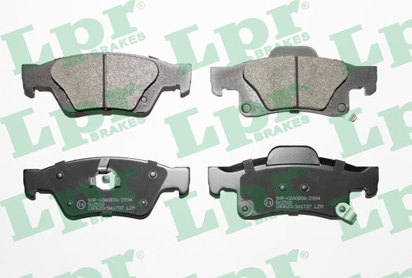 LPR 05P1737 - Тормозные колодки, дисковые, комплект autospares.lv