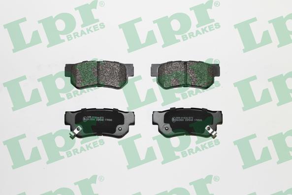 LPR 05P848 - Тормозные колодки, дисковые, комплект autospares.lv