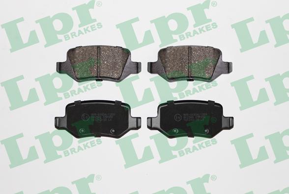 LPR 05P850 - Тормозные колодки, дисковые, комплект autospares.lv