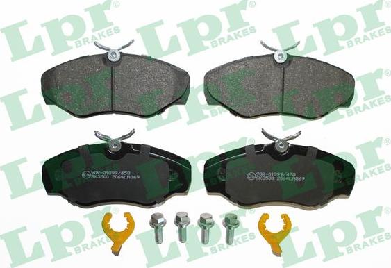 LPR 05P869K - Тормозные колодки, дисковые, комплект autospares.lv