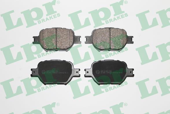 LPR 05P837 - Тормозные колодки, дисковые, комплект autospares.lv