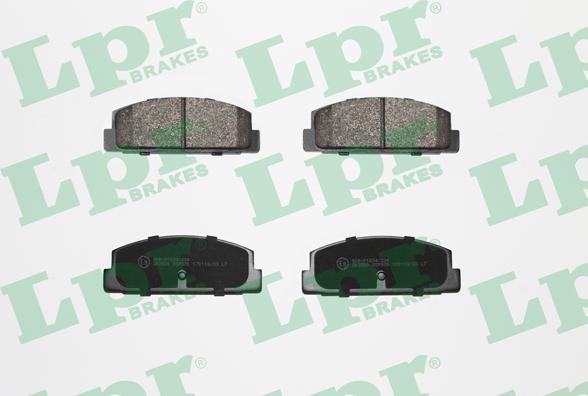 LPR 05P876 - Тормозные колодки, дисковые, комплект autospares.lv