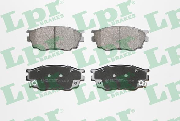 LPR 05P877 - Тормозные колодки, дисковые, комплект autospares.lv