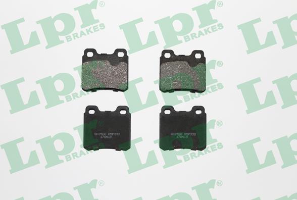 LPR 05P333 - Тормозные колодки, дисковые, комплект autospares.lv