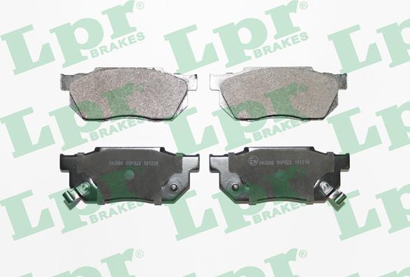 LPR 05P322 - Тормозные колодки, дисковые, комплект autospares.lv