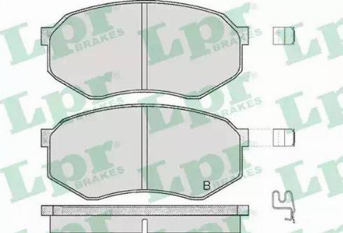 LPR 05P374 - Тормозные колодки, дисковые, комплект autospares.lv