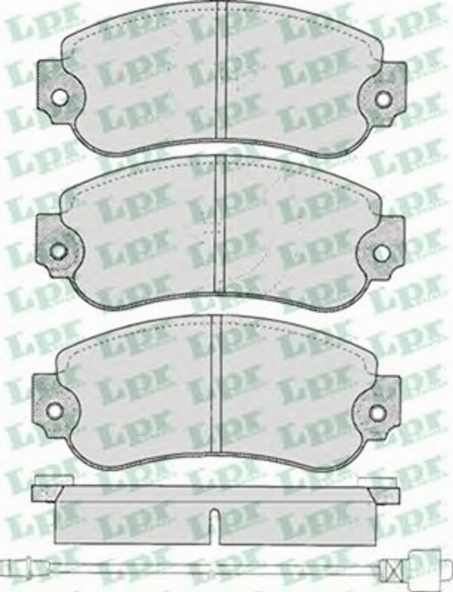 LPR 05P240 - Тормозные колодки, дисковые, комплект autospares.lv