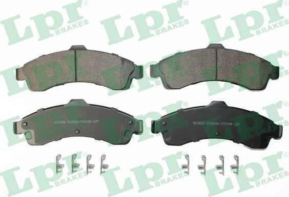 LPR 05P2098 - Тормозные колодки, дисковые, комплект autospares.lv