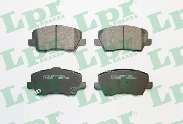 LPR 05P2060 - Тормозные колодки, дисковые, комплект autospares.lv