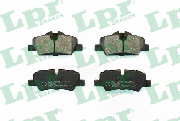 LPR 05P2029 - Тормозные колодки, дисковые, комплект autospares.lv