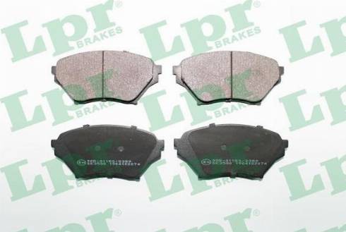 LPR 05P2074 - Тормозные колодки, дисковые, комплект autospares.lv