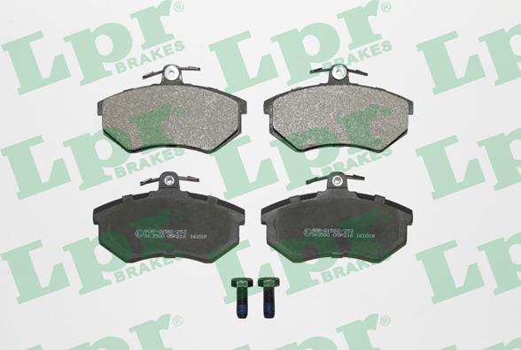LPR 05P216 - Тормозные колодки, дисковые, комплект autospares.lv
