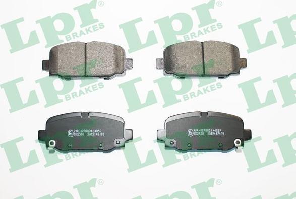 LPR 05P2183 - Тормозные колодки, дисковые, комплект autospares.lv