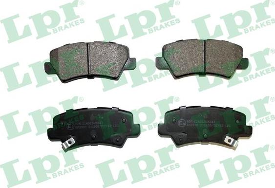 LPR 05P2182 - Тормозные колодки, дисковые, комплект autospares.lv